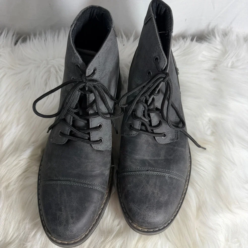 Joe's Jeans Cappy Mens Grey Distressed Cap Toe Ankle Boots Size 10.5 JOE8016A-2‎